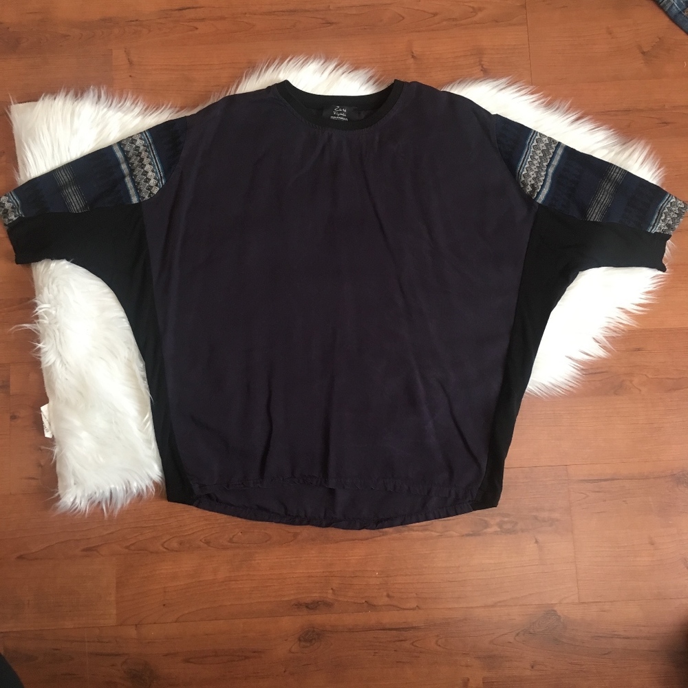 ZARA Navy Blue Top